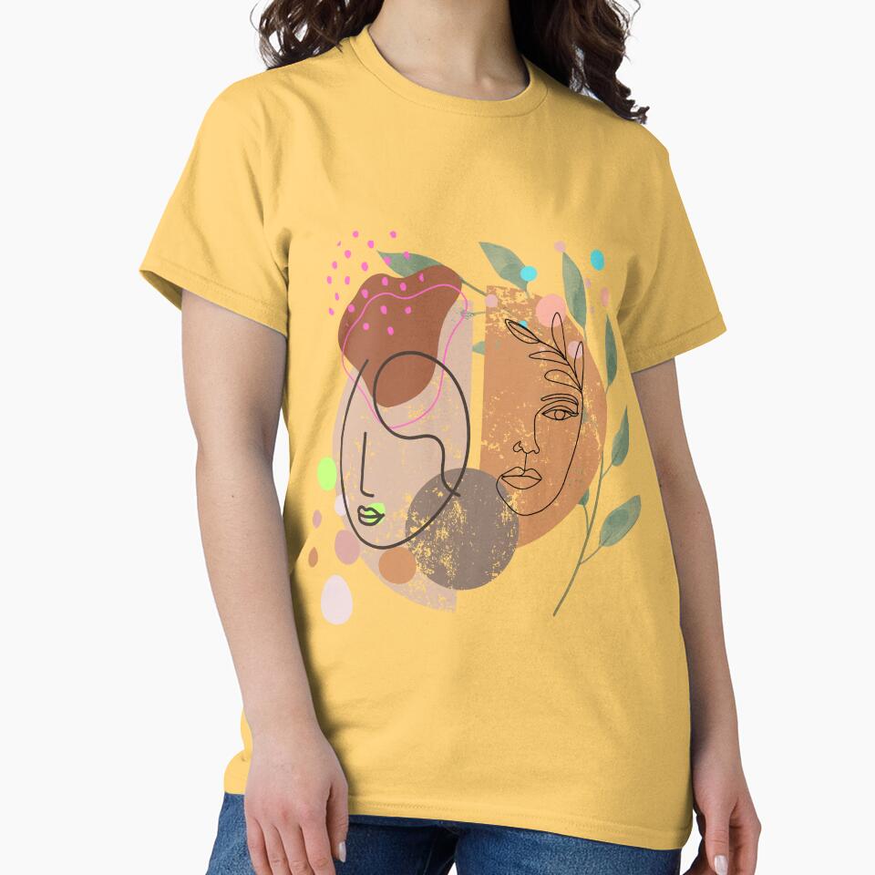Boho Style Two Woman Face by ARTCLAYSTO