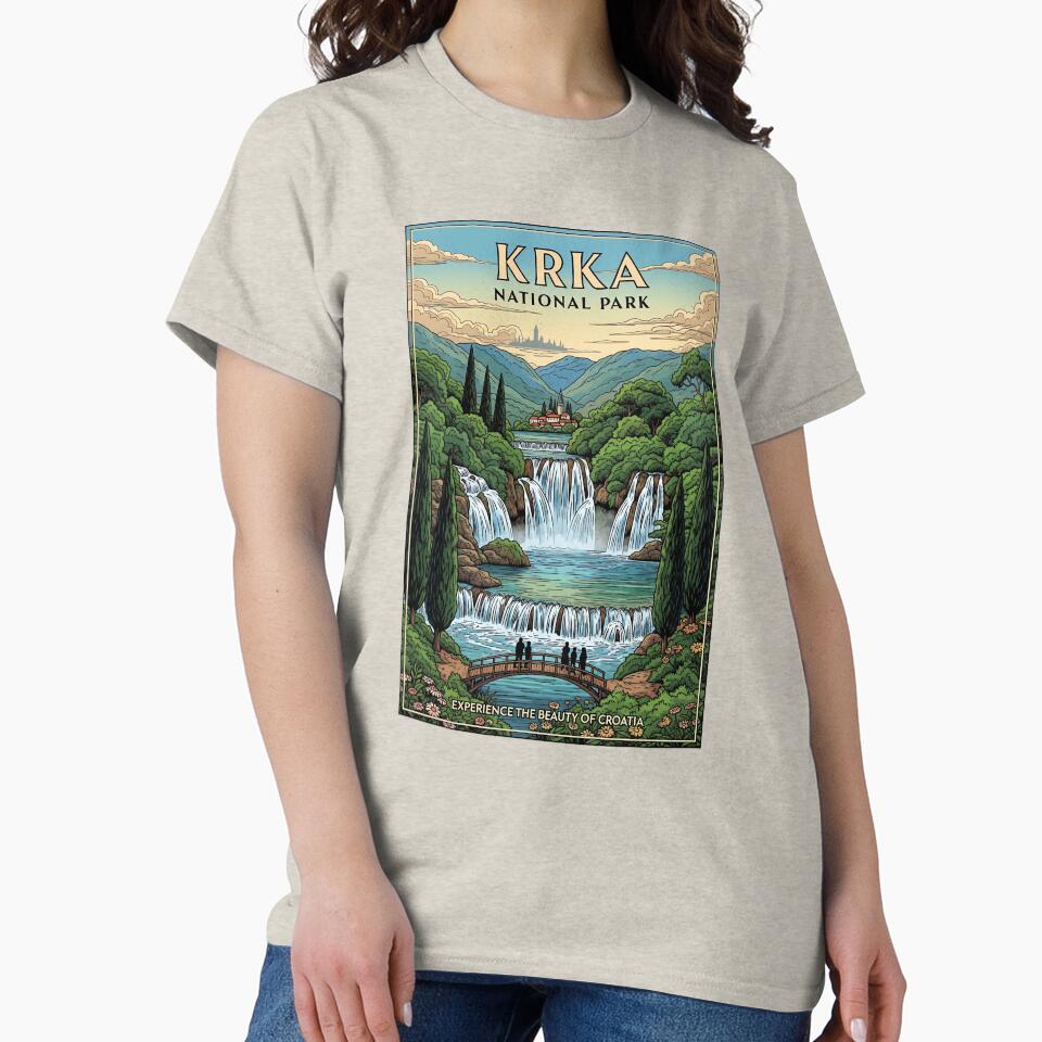 Krka National Park Croatia Vintage Travel Emblem by LittleArij