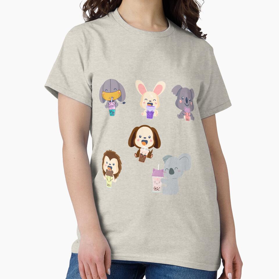 Kawaii Animal Boba Tea cute elephant rabbit koala monkey lion by 0umStore