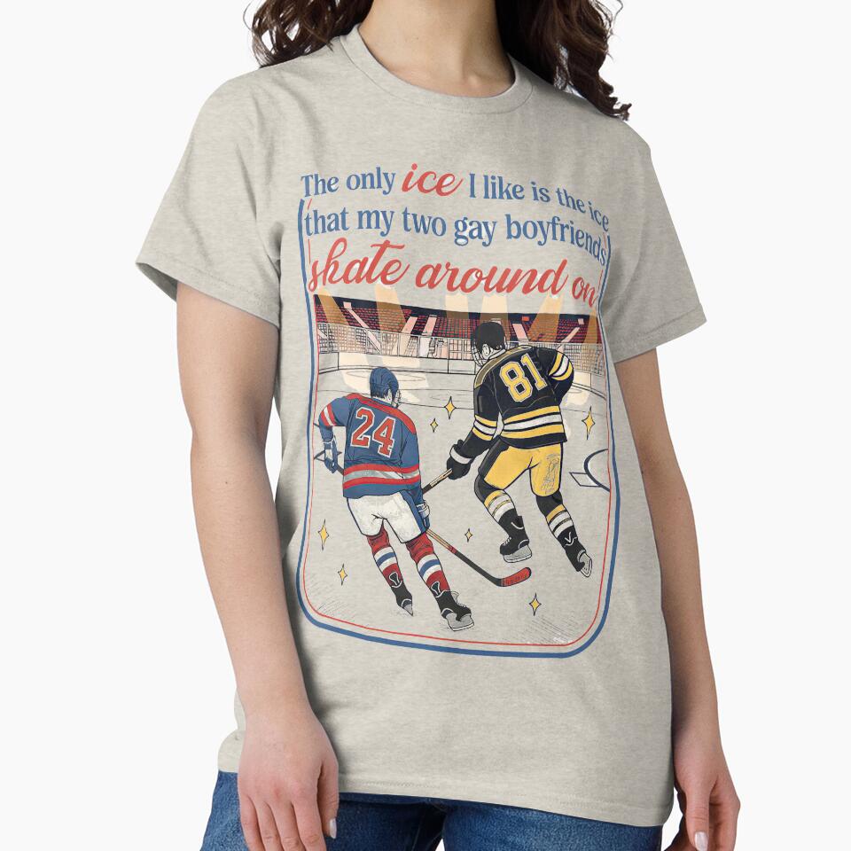 The Only ICE I Like Is The Ice My Two Gay Boyfriends Skate Around On Vintage Comfort Colors T-Shirt – Heated Rivalry Hockey Romance Fan Gift by ZWITABLDIYA