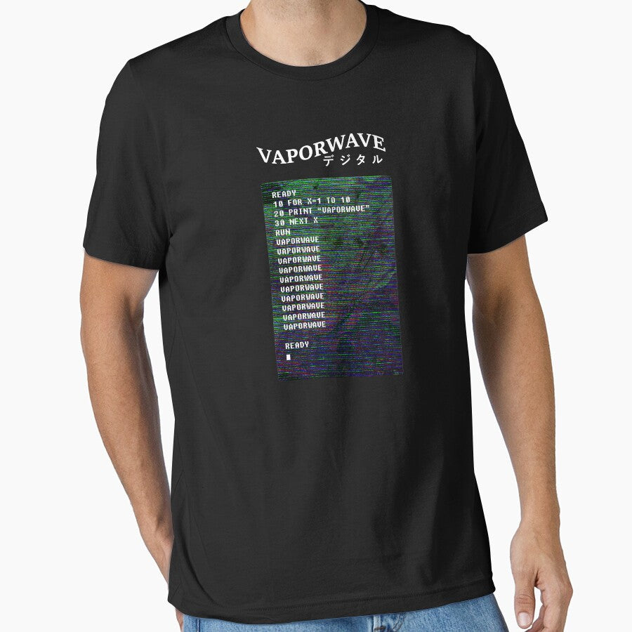 Vaporwave BASIC Code by widmore Unisex , , , Long Sleeve Tee