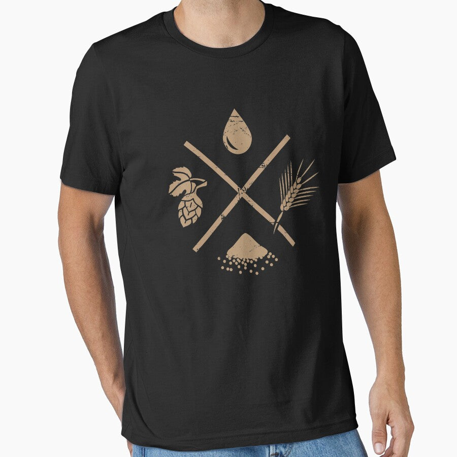 Home Brew Beer Ingredients by Jam Jar Unisex , , , Long Sleeve Tee