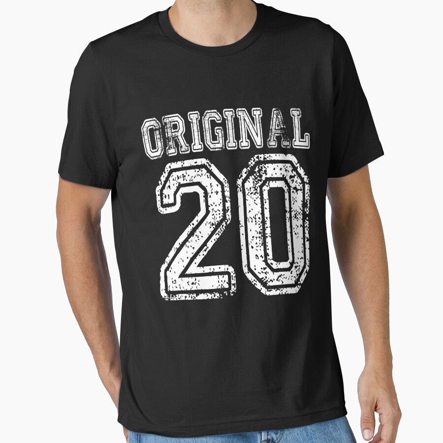 Original 20 2020 1920 Birthday Gift Age Year Old Boy Girl Cute Funny Man Woman Jersey Style by arcadetoystore