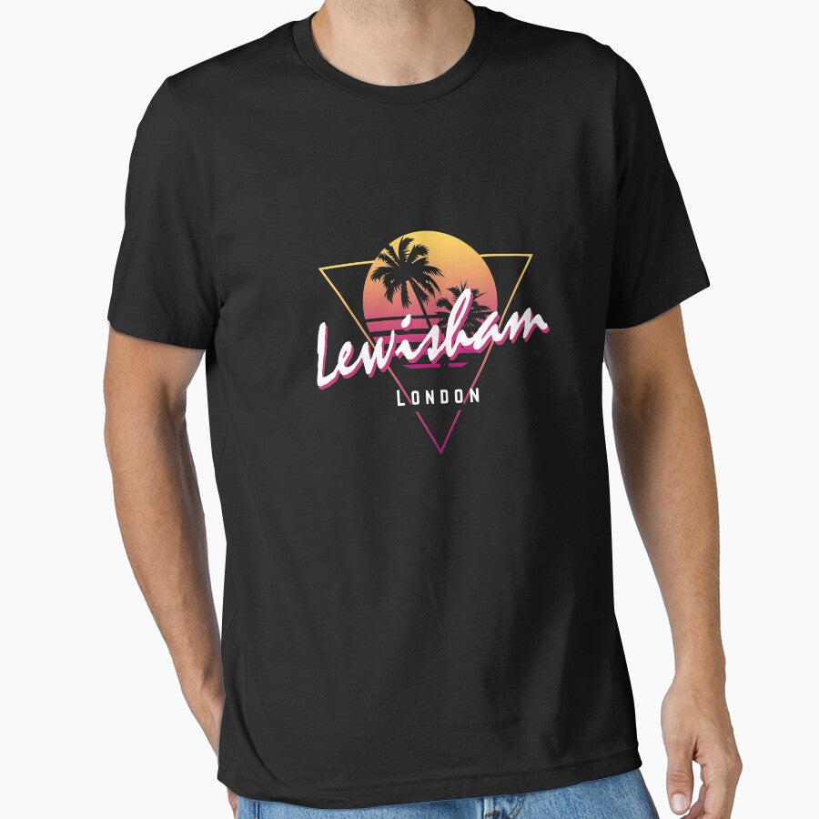 Funny 80s Retro Sunset 'Lewisham' London by dinosareforever