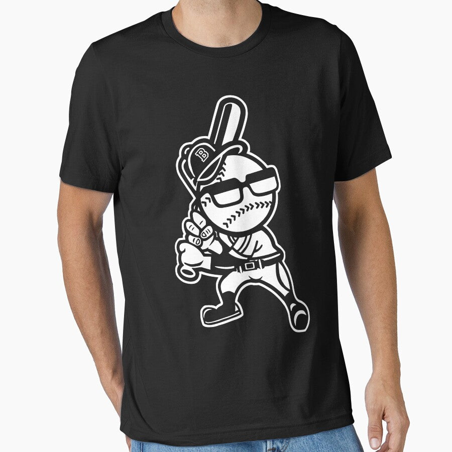 Brooklyn Baseball Cartoon by Cheap Women's Shirts Unisex , , , Long Sleeve Tee