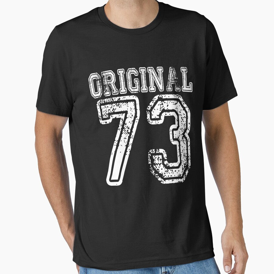 Original 73 2073 1973 Birthday Gift Age Year Old Boy Girl Cute Funny Man Woman Jersey Style by arcadetoystore