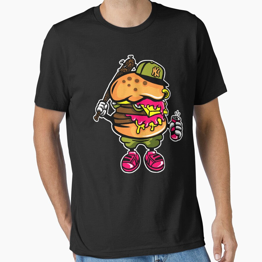 Burger Bastard Cartoon by Cheap Women's Shirts Unisex , , , Long Sleeve Tee