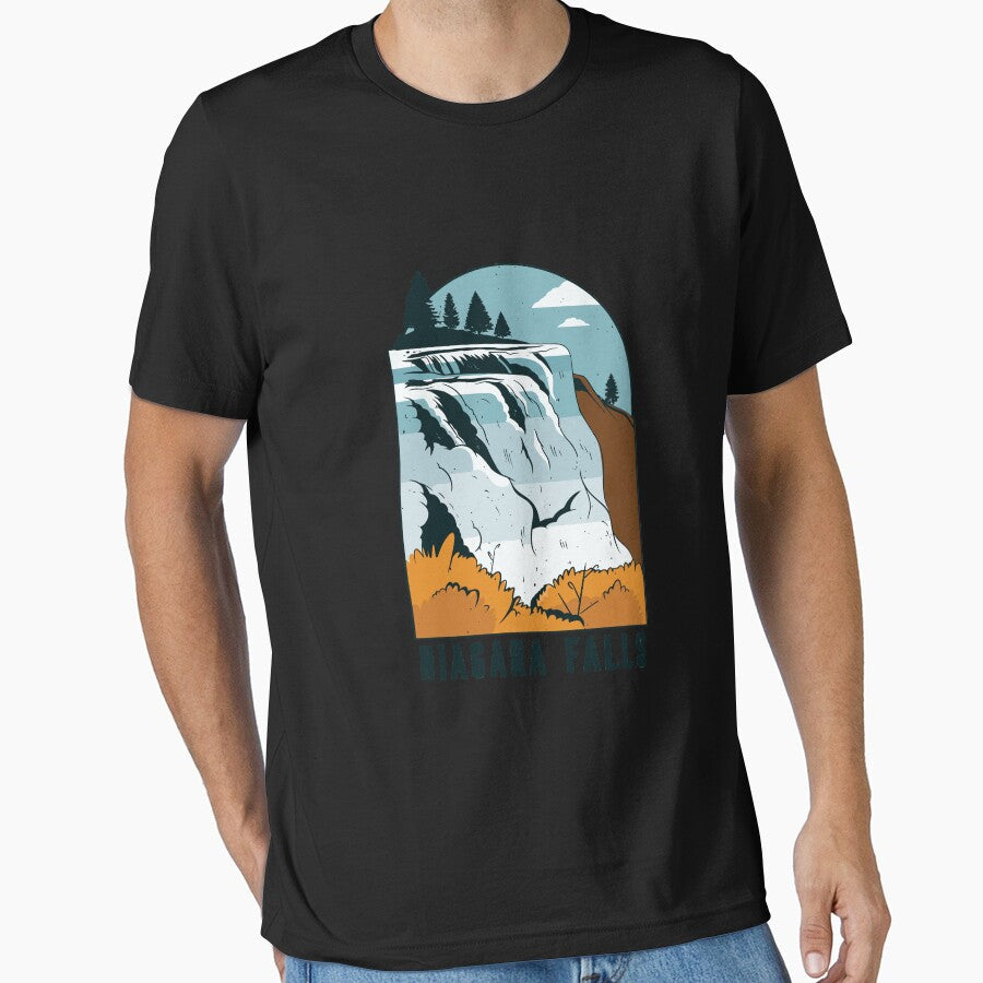 Niagara Falls State Park New York American Waterfall Long Sleeve by heaneyrowe Unisex , , , Long Sleeve Tee