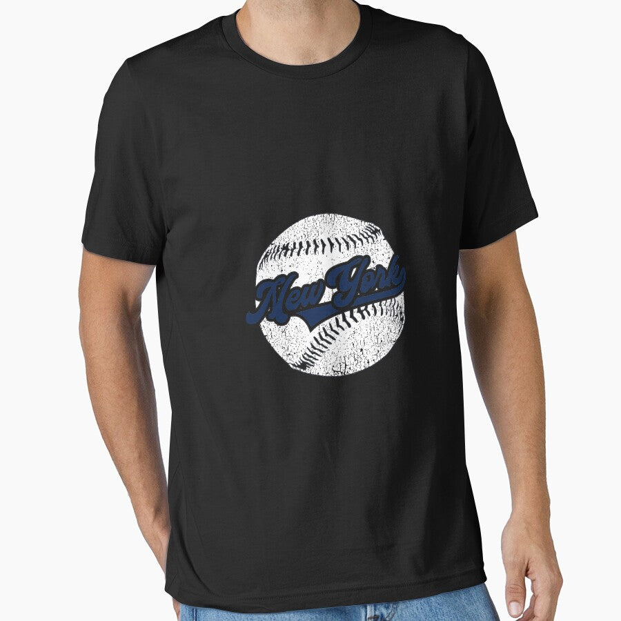 Cool New York Baseball NYC Vintage Distressed Long Sleeve by eaneyjulie Unisex , , , Long Sleeve Tee