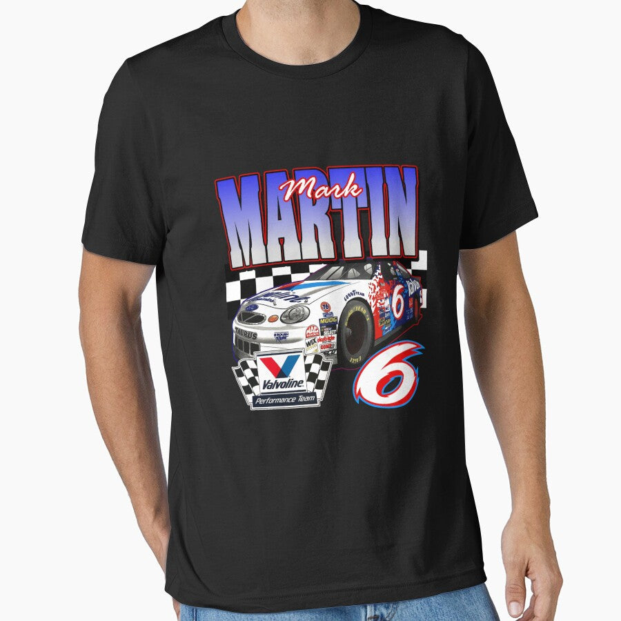 Mark Martin Retro Nascar Design by SAMUCISSELL Unisex , , , Long Sleeve Tee