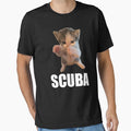 Cute Scuba Dancing Meme Cat Funny Scuba Meme by Starry Night Creative Art Unisex , , , Long Sleeve Tee