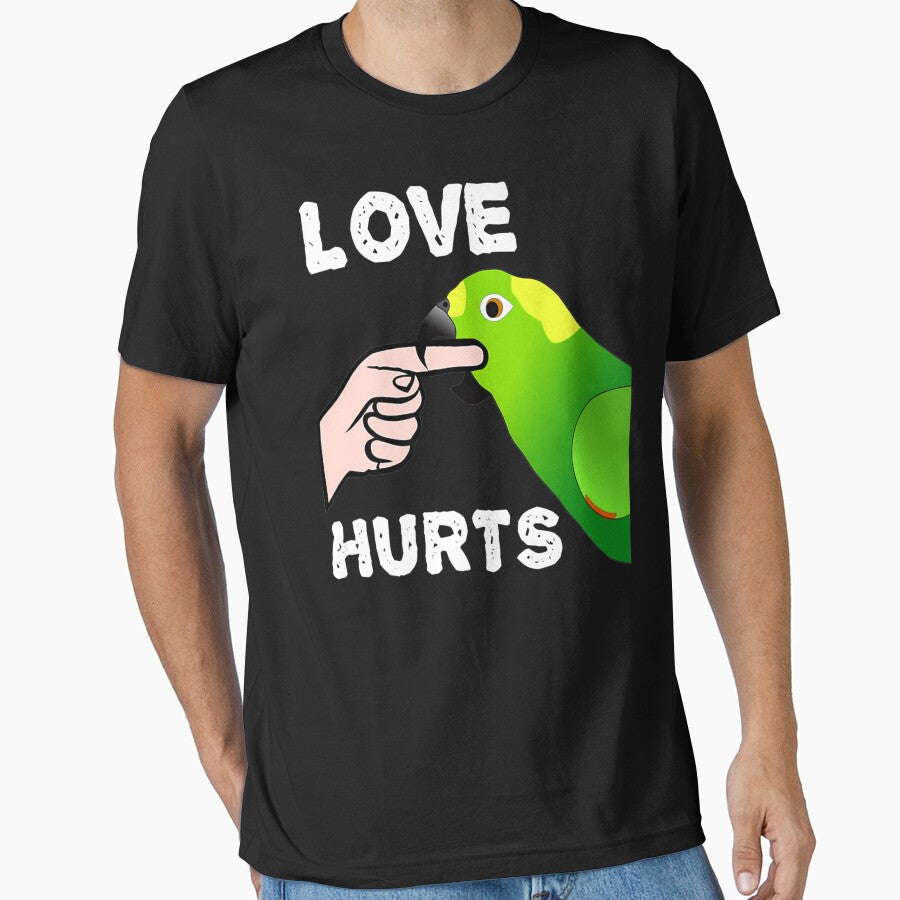 Love Hurts Naped Amazon Parrot Premium by fugoctcoe Unisex , , , Long Sleeve Tee