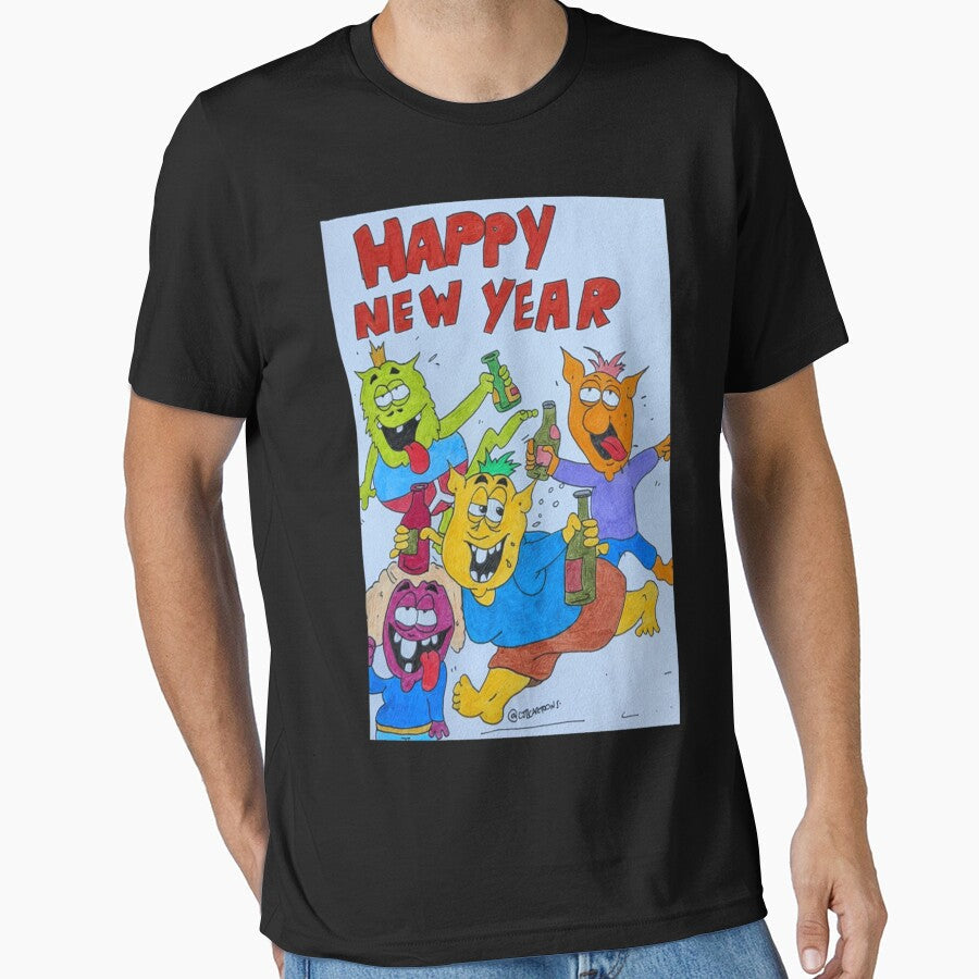 Happy new year misfits Premium Scoop by scerboeqpu Unisex , , , Long Sleeve Tee