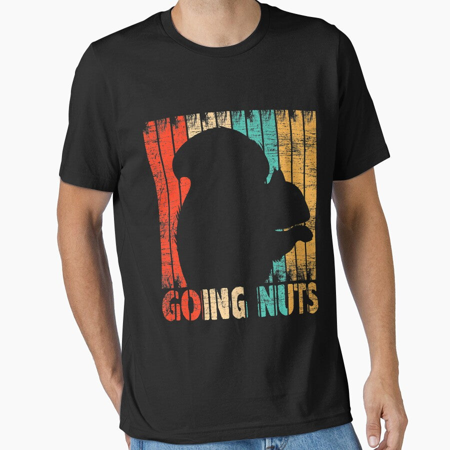 Animal Gifts Going Nuts - Vintage Squirrel Premium by BrockSly Unisex , , , Long Sleeve Tee