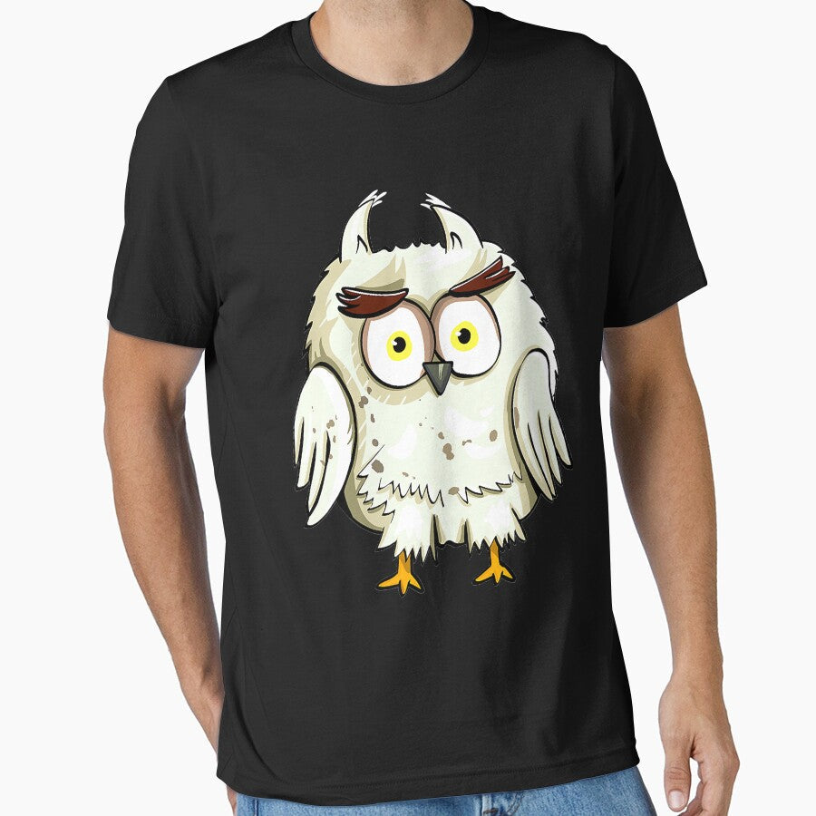 Snow Owl Cartoon Premium by MillsThomas Unisex , , , Long Sleeve Tee