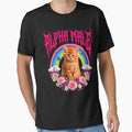 Alpha Male Funny Kitten Rainbow Floral Cat Meme Cat Lovers by b3ida-zl Unisex , , , Long Sleeve Tee