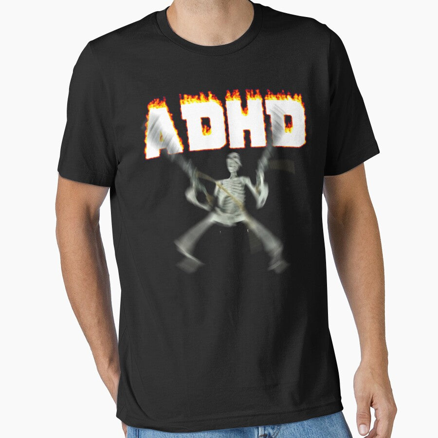 ADHD Skeleton Meme by DoloresSteuber Unisex , , , Long Sleeve Tee