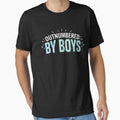 Outnumbered By Boys Mama Funny Boy Mom Chaos Life Mother’s Day Design by bilal sibgui Unisex , , , Long Sleeve Tee