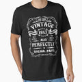 Mens 61Th Birthday Legend Vintage 1957 Original Parts Tee by ElieserGomez Unisex , , , Long Sleeve Tee