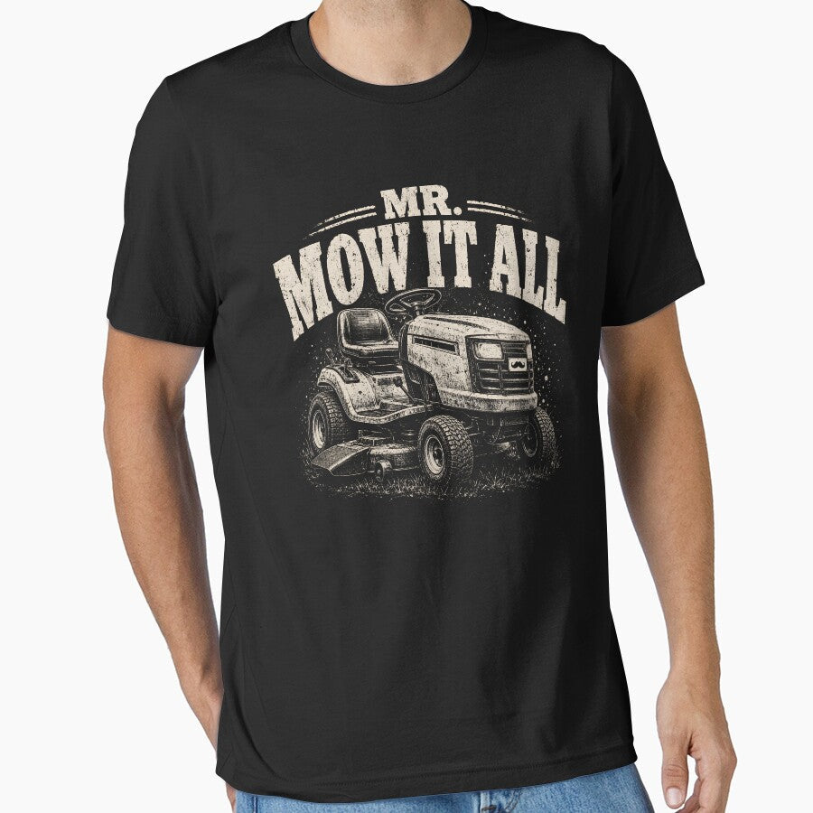 Mr. Mow It All Lawn Mower Landscaper by zoes-ink Unisex , , , Long Sleeve Tee