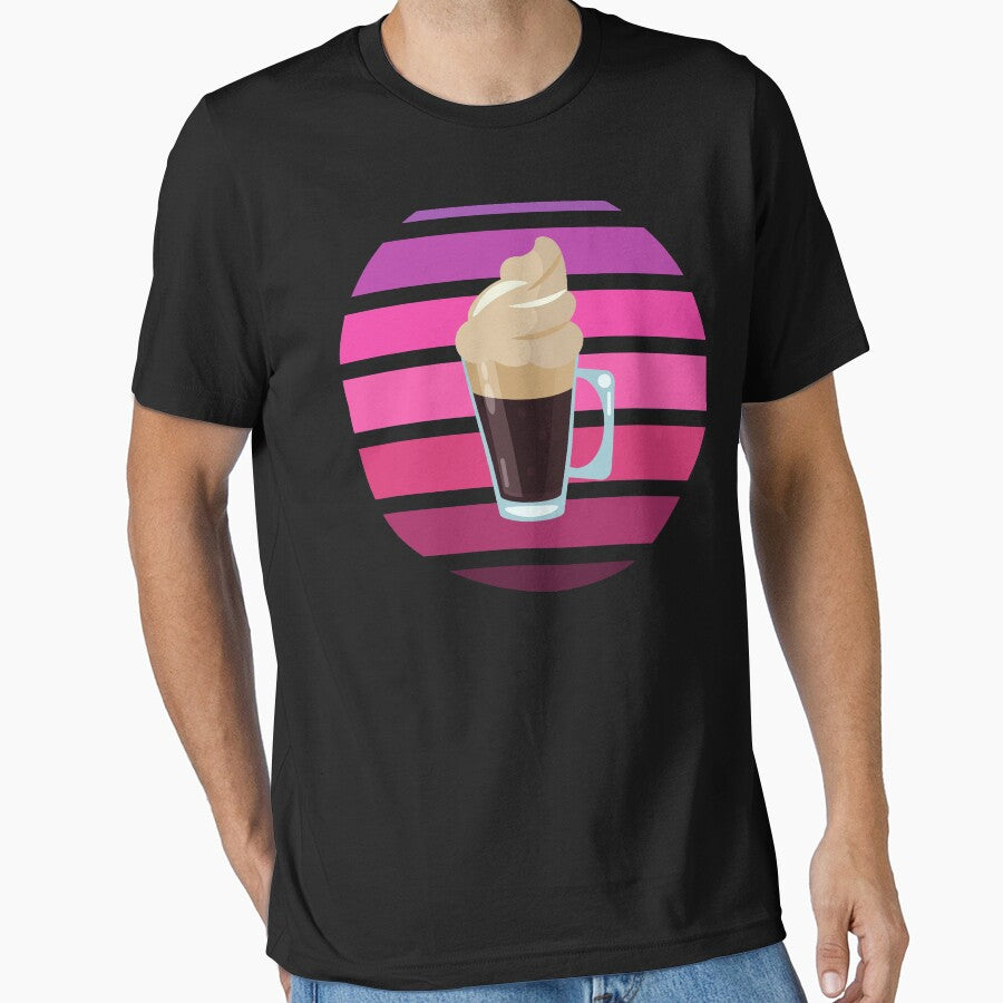 Coffee Vintage Retro Sunset by crazycoffeefan Unisex , , , Long Sleeve Tee