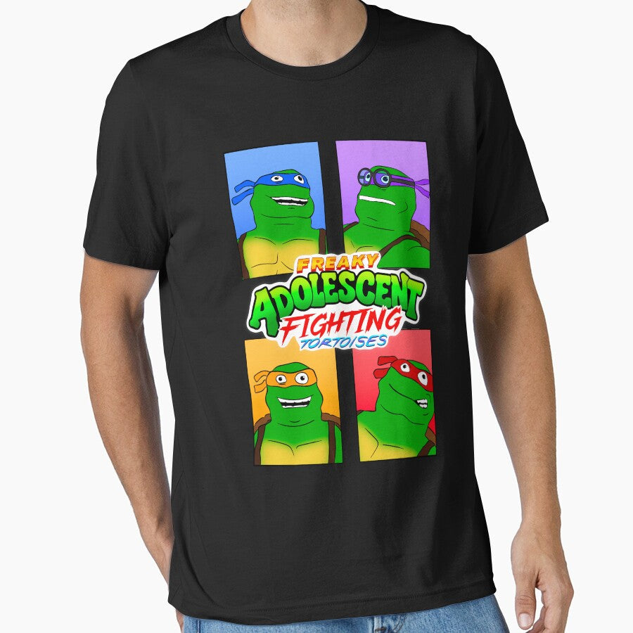 FREAKY ADOLESCENT FIGHTING TORTOISES by Deanomite85 Unisex , , , Long Sleeve Tee