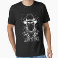 Cowboy Portrait Line Art – Minimal Western by franktact