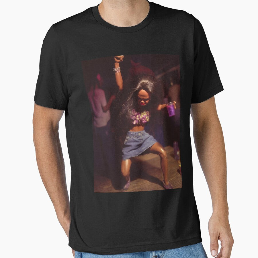 Distressed Doll Face Meme, Dancing Doll in Party by koffmannohe Unisex , , , Long Sleeve Tee