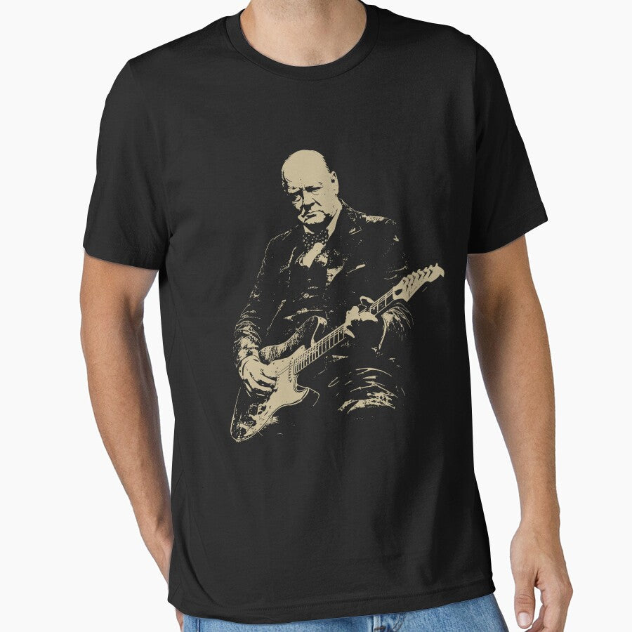 Winston Churchill Playing Electric Guitar Rocker Performance by najaks Unisex , , , Long Sleeve Tee