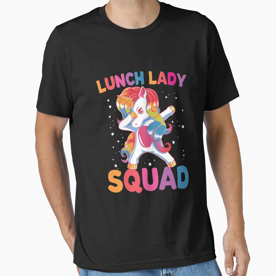 Lunch Lady Squad Dabbing Unicorn Funny Lunch Ladies Gift Long Sleeve by tamezleida