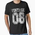 Vintage 08 2008 Birthday Gift Age Year Old Boy Girl Cute Funny Man Woman Jersey Style by arcadetoystore