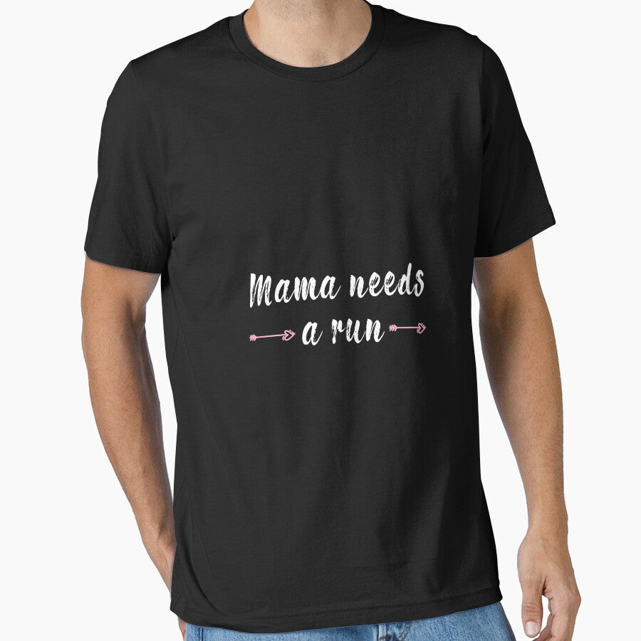 Mama Needs A Run Funny Sayings Running Mom Long Sleeve Shirt by allahamher Unisex , , , Long Sleeve Tee