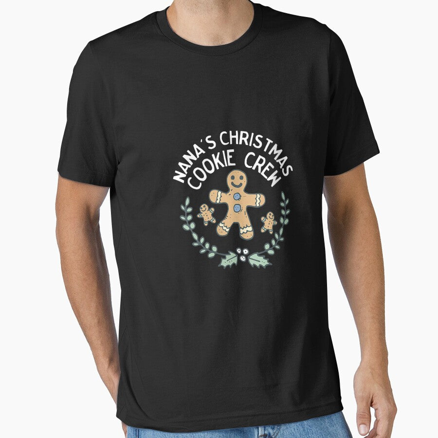 Womens Cute Nana39;s Christmas Cookie Crew for Grandchild Grandkid V-Neck by BehmeJenell