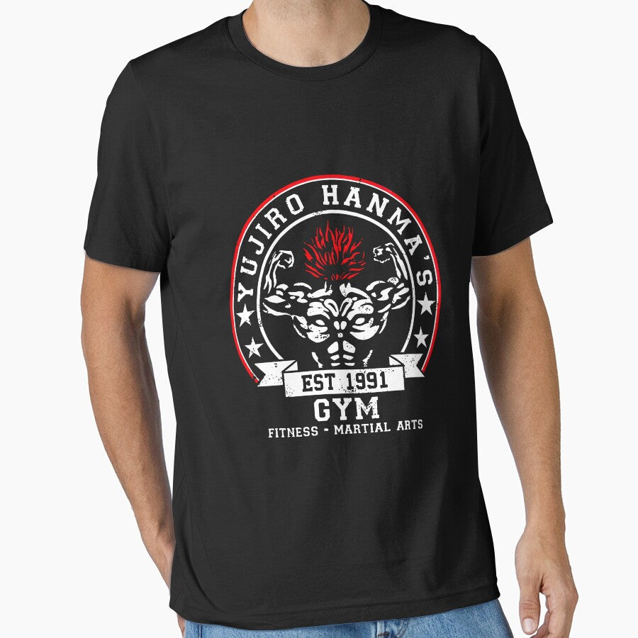Baki The Grappler Yujiro Hanma Gym Fitness Martial Arts by OcieFisherH Unisex , , , Long Sleeve Tee