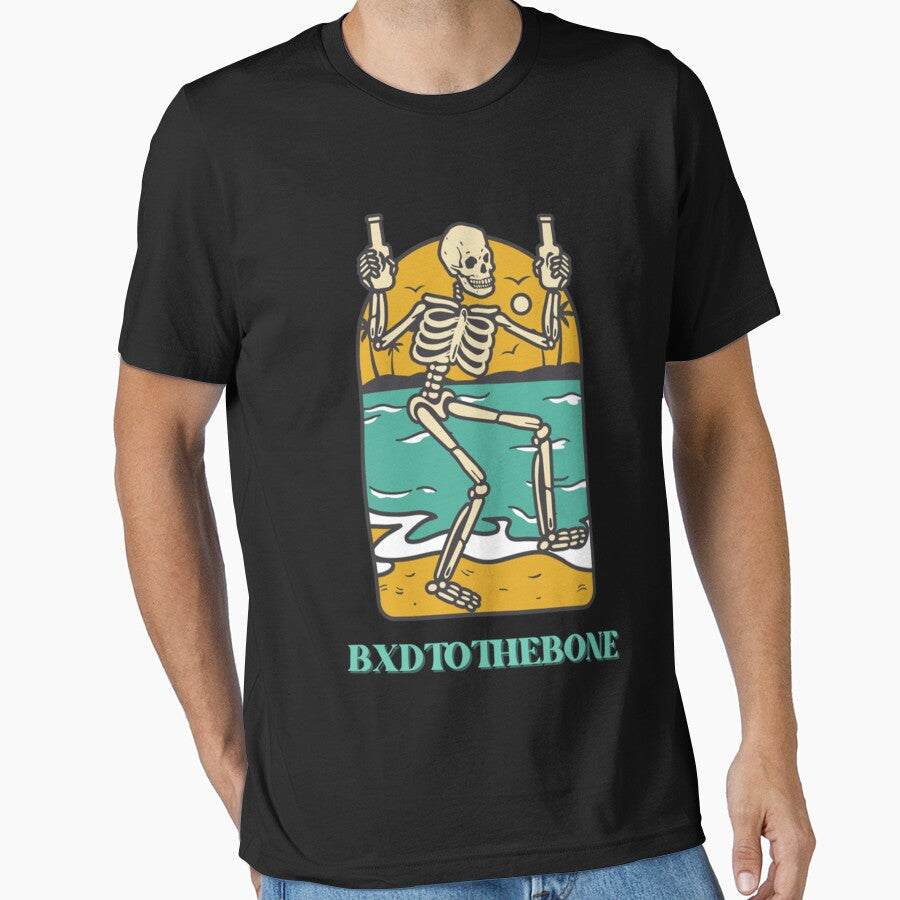 BAD TO THE BONE SKELETON Premium by terilynn3 Unisex , , , Long Sleeve Tee