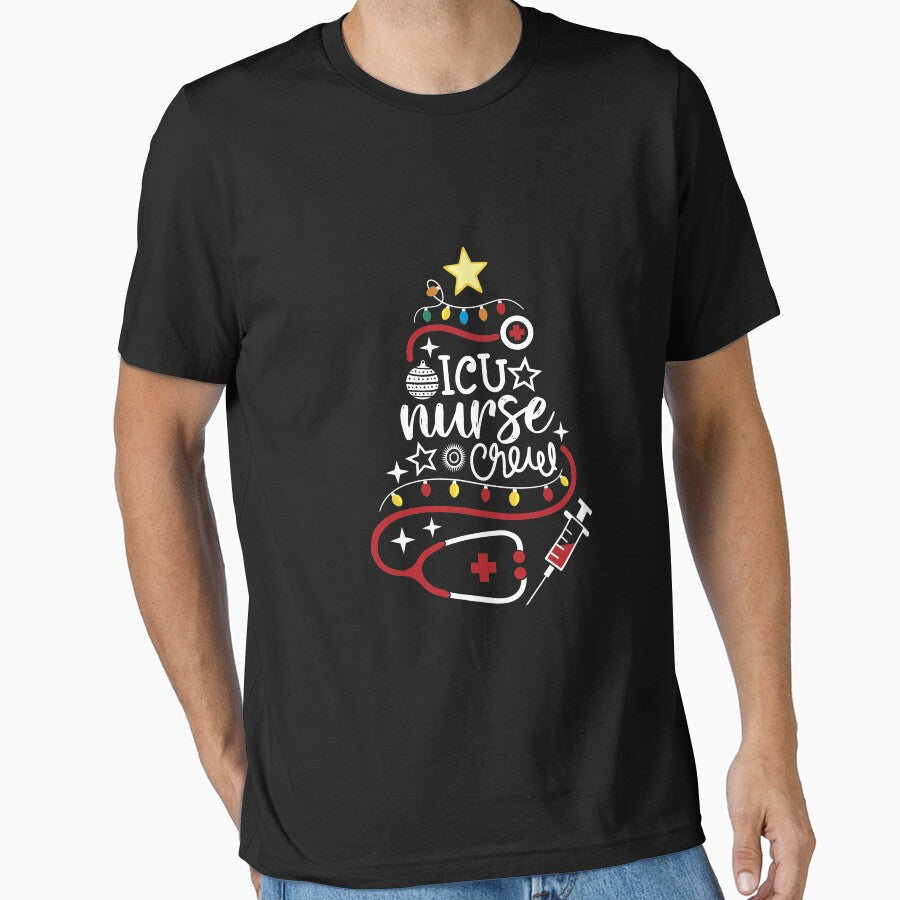 Merry Christmas Intensive Care Unit Nursing - ICU Nurse Crew Long Sleeve by ryannokune