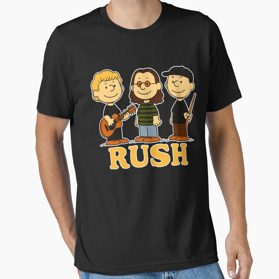 Rush x Peanuts - Geddy Lee, Alex Lifeson & Neil Peart Rock Band by JayeAdorableCat Unisex , , , Long Sleeve Tee