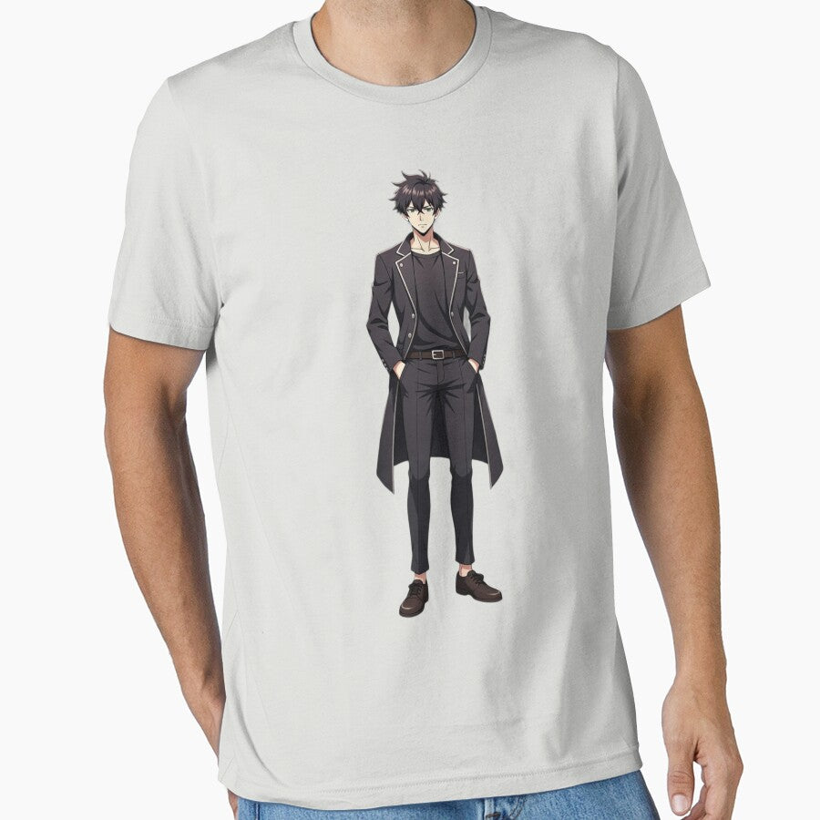 Kairo Anime Boy Long Coat – Dark Aesthetic Illustration by Brightstudio00