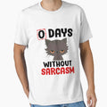 0 days without sarcasm funny shirt by Karim Hasraoui Unisex , , , Long Sleeve Tee