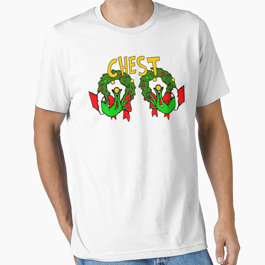 Chest Nuts Couples Matching Shirt, Xmas Family Matching T-shirt, Christmas Wreath by AchrafBenkazzi