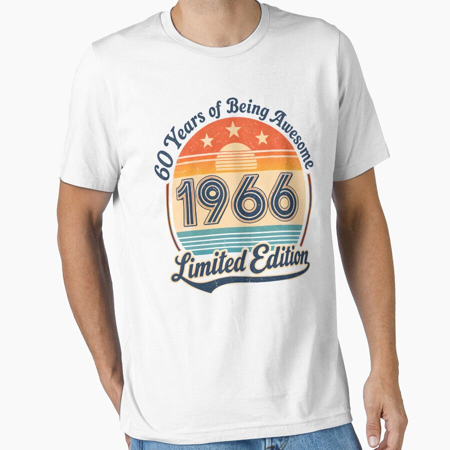 1966 Birthday Vintage 60th Bday Milestone by FernaRoje Unisex , , , Long Sleeve Tee