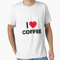 I Love Coffee - Bold Typography Heart Design by WowDezign Unisex , , , Long Sleeve Tee