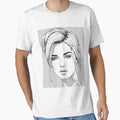 Monochrome Mastery: Abstract Portrait Line Art in Black & White - Taiga by BPMagic