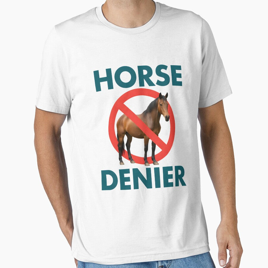 Funny Horse Denier Conspiracy Theory by PatelCarol Unisex , , , Long Sleeve Tee