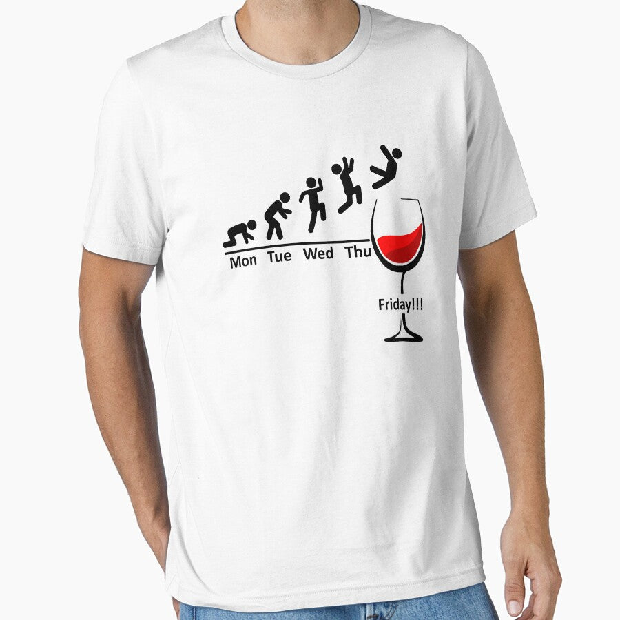 Finally Friday Wine - Red Wine Gift for Wine Drinkers Wine Lovers by urban-design Unisex , , , Long Sleeve Tee