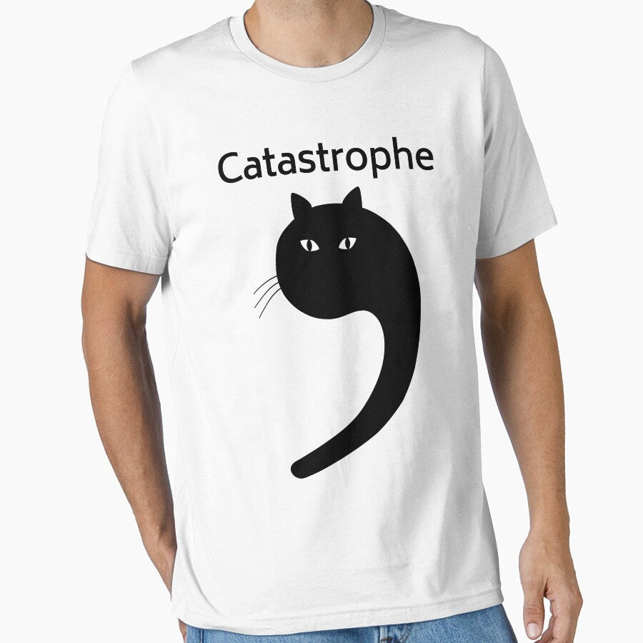 Cat as apostrophe funny typography catastrophe by peter2art Unisex , , , Long Sleeve Tee
