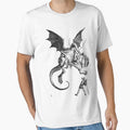 Alice and the Jabberwocky - Alice in Wonderland - Vintage Art by RickE Unisex , , , Long Sleeve Tee
