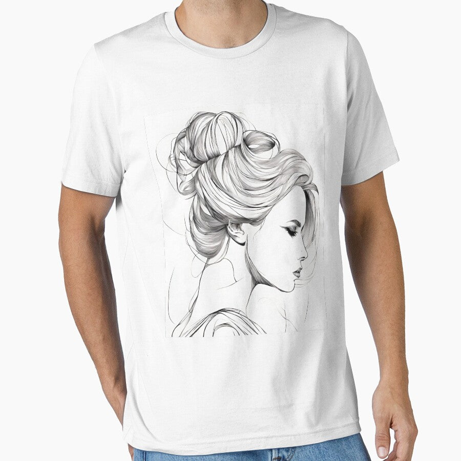 Monochrome Mastery: Abstract Portrait Line Art in Black & White - Naomi by BPMagic