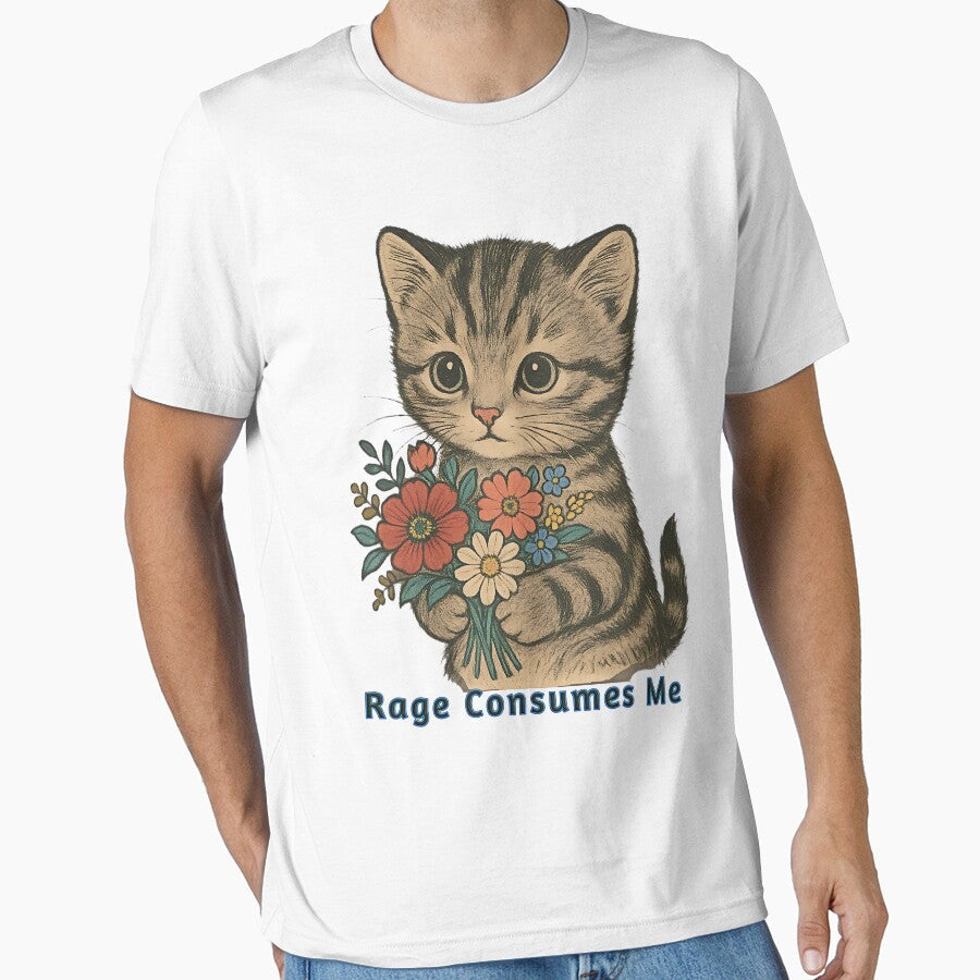Rage Consumes Me Funny Cat by gear-posters Unisex , , , Long Sleeve Tee