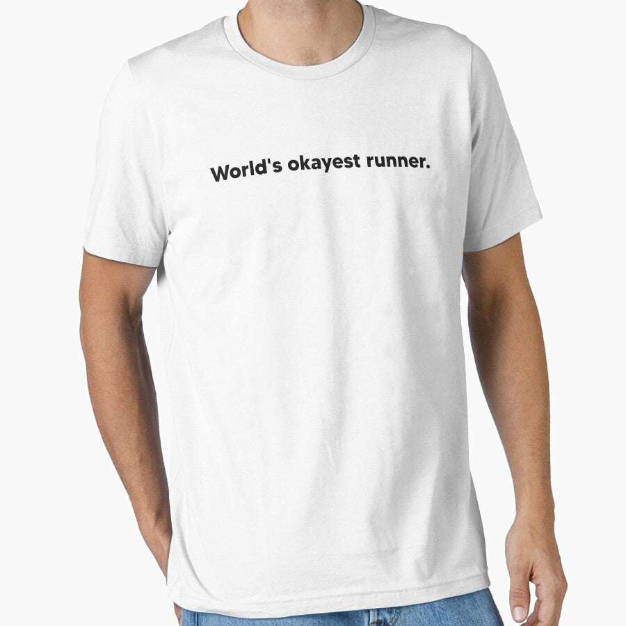 Worlds okayest runner by Lateef Prints Unisex , , , Long Sleeve Tee